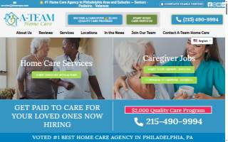 A-Team Home Care website