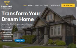 Lagerloef Construction & Remodeling website