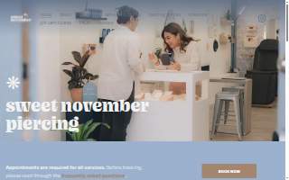 Sweet November Piercing website