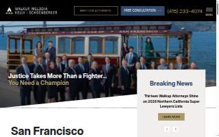 Walkup Personal Injury Lawyers of San Bruno website