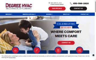 DEGREE HVAC, Inc. website