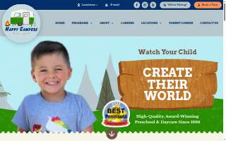 Happy Campers Preschool website