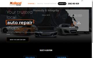 Holland Car Care - San Carlos website