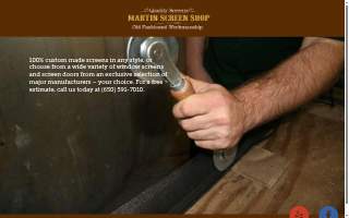 Martin Screen Shop website