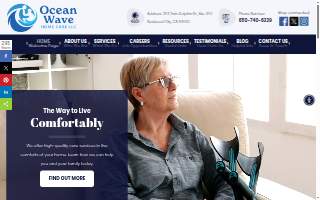 Ocean Wave Home Care LLC of San Carlos website