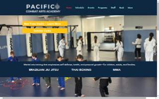 Pacific Combat Arts Academy of San Carlos website