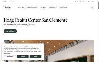 Hoag Health Center - San Clemente website