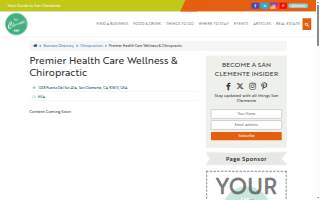 Premier Health Care Wellness & Chiropractic website