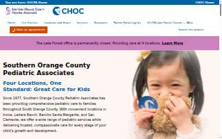 Southern Orange County Pediatric Associates website
