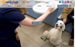 West Coast Animal Hospital website