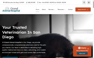 Grand Animal Hospital website