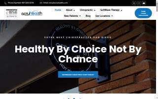 Acru Health: Precision Chiropractic website
