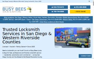 Busy Bees Locks & Keys Locksmith San Diego website