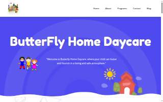 Butterfly home daycare website