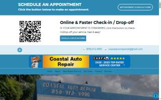 Coastal Auto Repair website