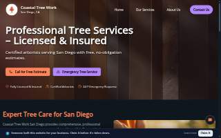 Coastal Tree Work website