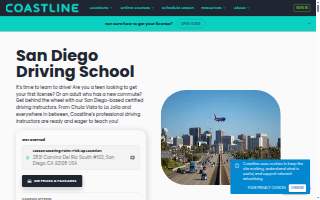 Coastline Academy Driving School - San Diego website