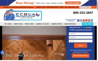 Ecola Termite and Pest Control Services of San Diego website