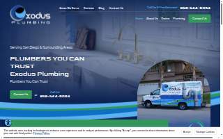 Exodus Plumbing, Inc website