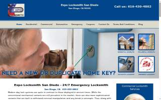 Expo Locksmith San Diego website