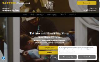 Family Business Tattoo San Diego website