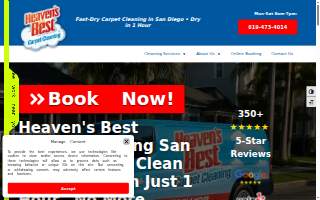 Heaven's Best Carpet Cleaning San Diego CA website