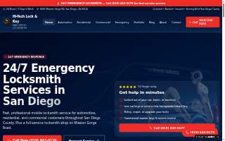 Hi-Tech Lock & Key website
