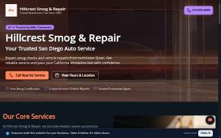 Hillcrest Auto Repair website