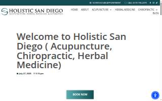 Holistic San Diego - Acupuncture, Chiropractic, & Herbal Medicine website