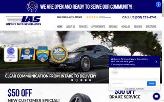 Import Auto Specialists website