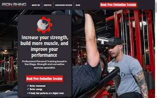 Iron Rhino Fitness Personal Training website
