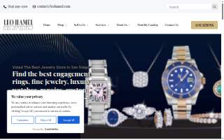Leo Hamel Fine Jewelry & Engagement Rings Store website