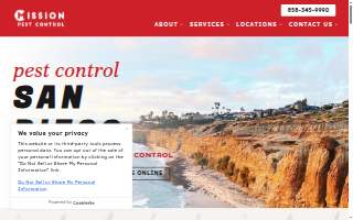 Mission Pest Control website
