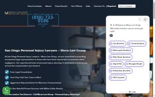 San Diego Personal Injury Lawyer - Mova Law Group website