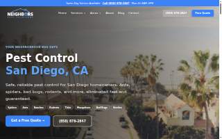 Neighbors Pest Solutions website