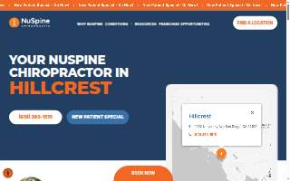 NuSpine Chiropractic Hillcrest website