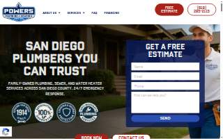 Powers Plumbing Heating website