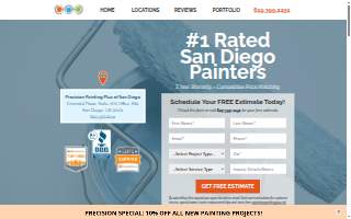Precision Painting Plus of San Diego website
