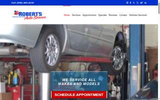 Robert's Auto Service website