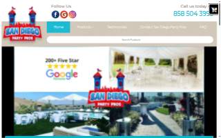 San Diego Party Pros website