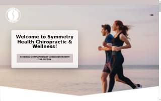 Symmetry Health Chiropractic website