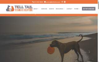 Tell Tail Veterinary Urgent Care website