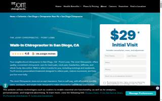 The Joint Chiropractic Balboa website