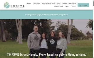 THRIVE Physical Therapy San Diego website