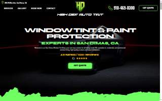 High Def Auto Tint website