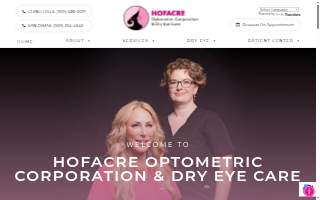 Hofacre Optometric Corporation & Dry Eye Care website