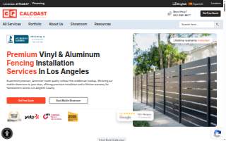 Calcoast Fencing Company website