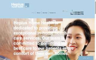 Hepius Home Health website