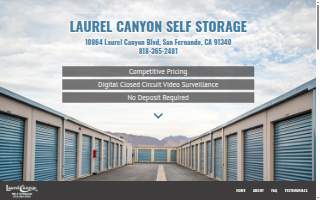 Laurel Canyon Self Storage website