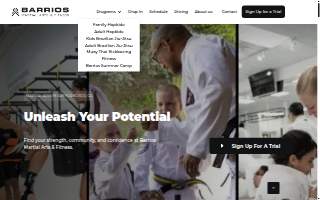 Barrios Martial Arts & Fitness website